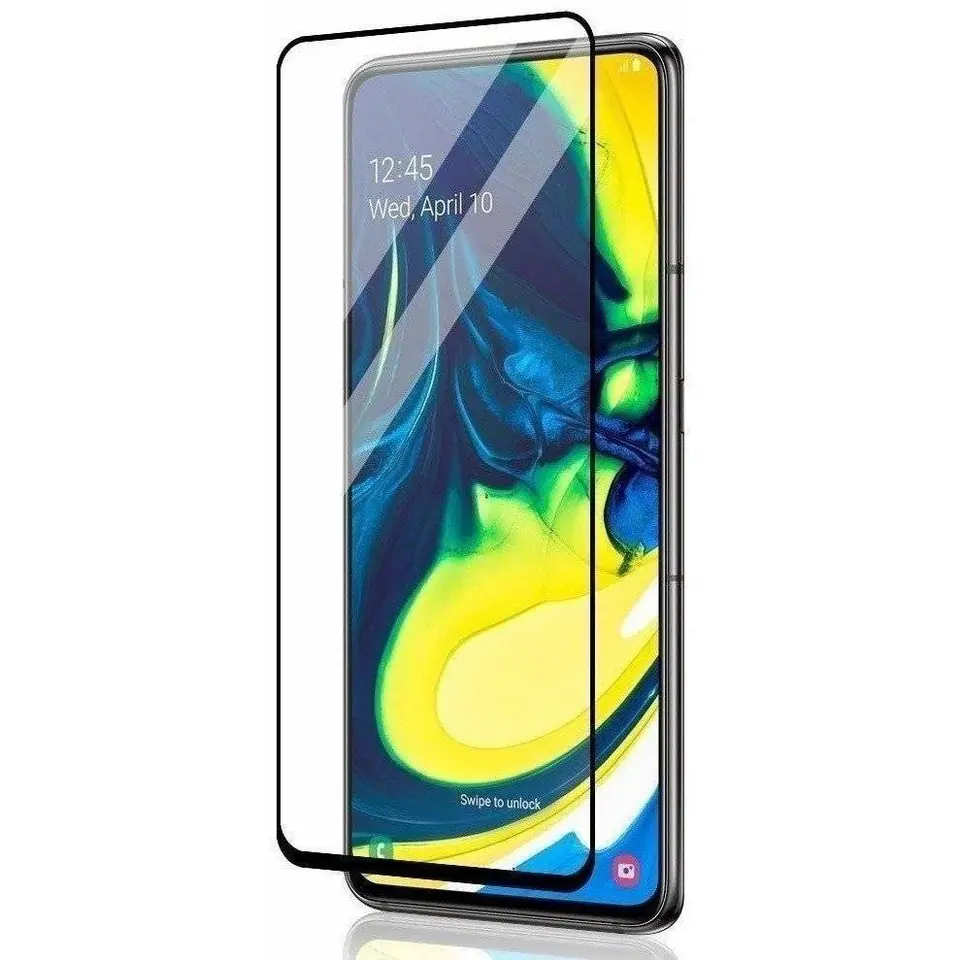 ⁨OPPO A15 Full Glue 5D Tempered Glass Black⁩ at Wasserman.eu