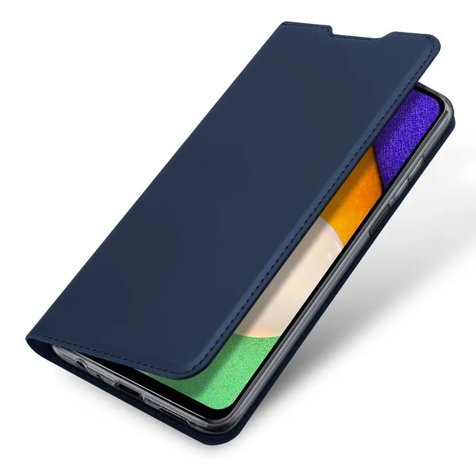 ⁨Case SAMSUNG GALAXY A03S with Dux Ducis Leather Leather navy blue⁩ at Wasserman.eu