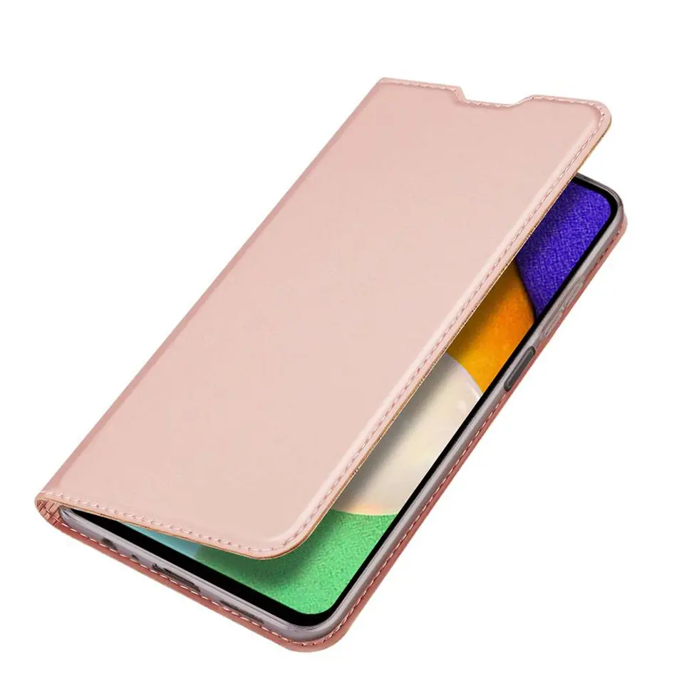 ⁨Etui SAMSUNG GALAXY A03S z klapką Dux Ducis skórzane Skin Leather jasny róż⁩ w sklepie Wasserman.eu