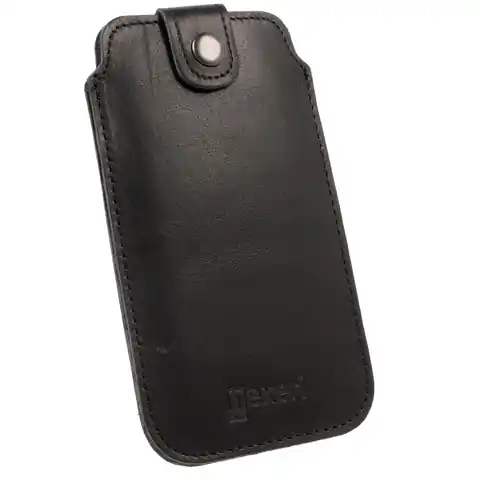 ⁨Slide IPHONE 13 / 13 PRO / 12 / 12 PRO Leather Case Nexeri Leather Pocket XL black⁩ at Wasserman.eu