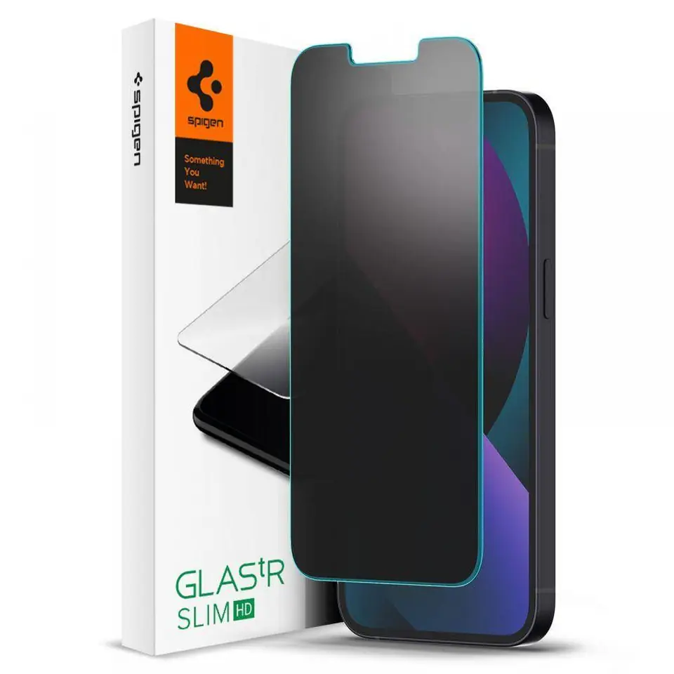 ⁨SZKŁO HARTOWANE SPIGEN GLAS.TR SLIM IPHONE 13 / 13 PRO PRIVACY⁩ w sklepie Wasserman.eu