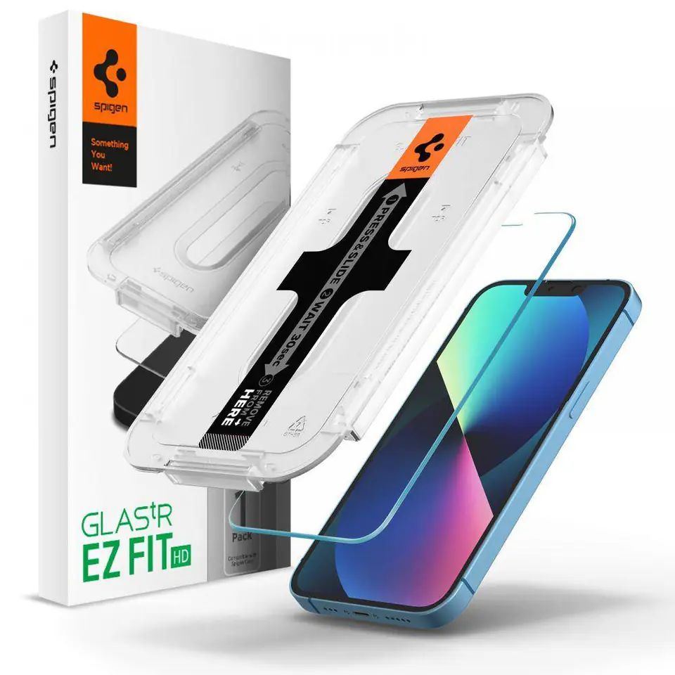 ⁨SZKŁO HARTOWANE SPIGEN GLAS.TR ”EZ FIT” IPHONE 13 / 13 PRO⁩ w sklepie Wasserman.eu