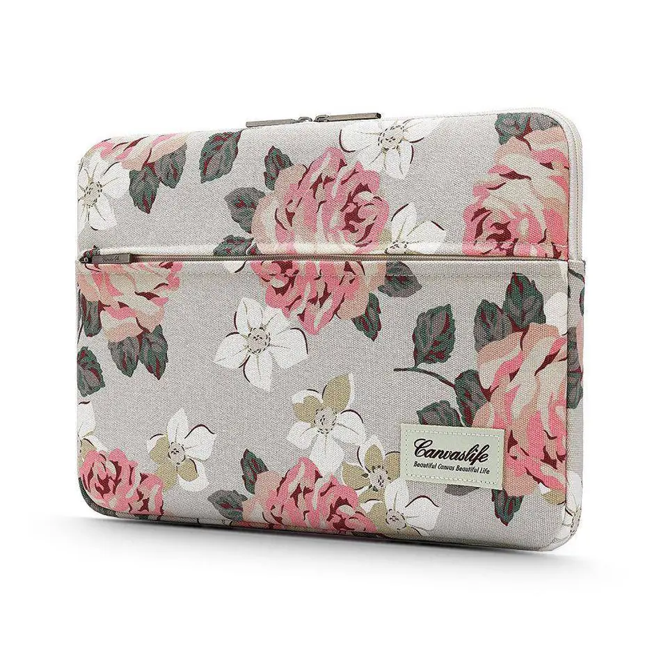 ⁨CANVASLIFE SLEEVE LAPTOP 13-14 WHITE ROSE⁩ at Wasserman.eu