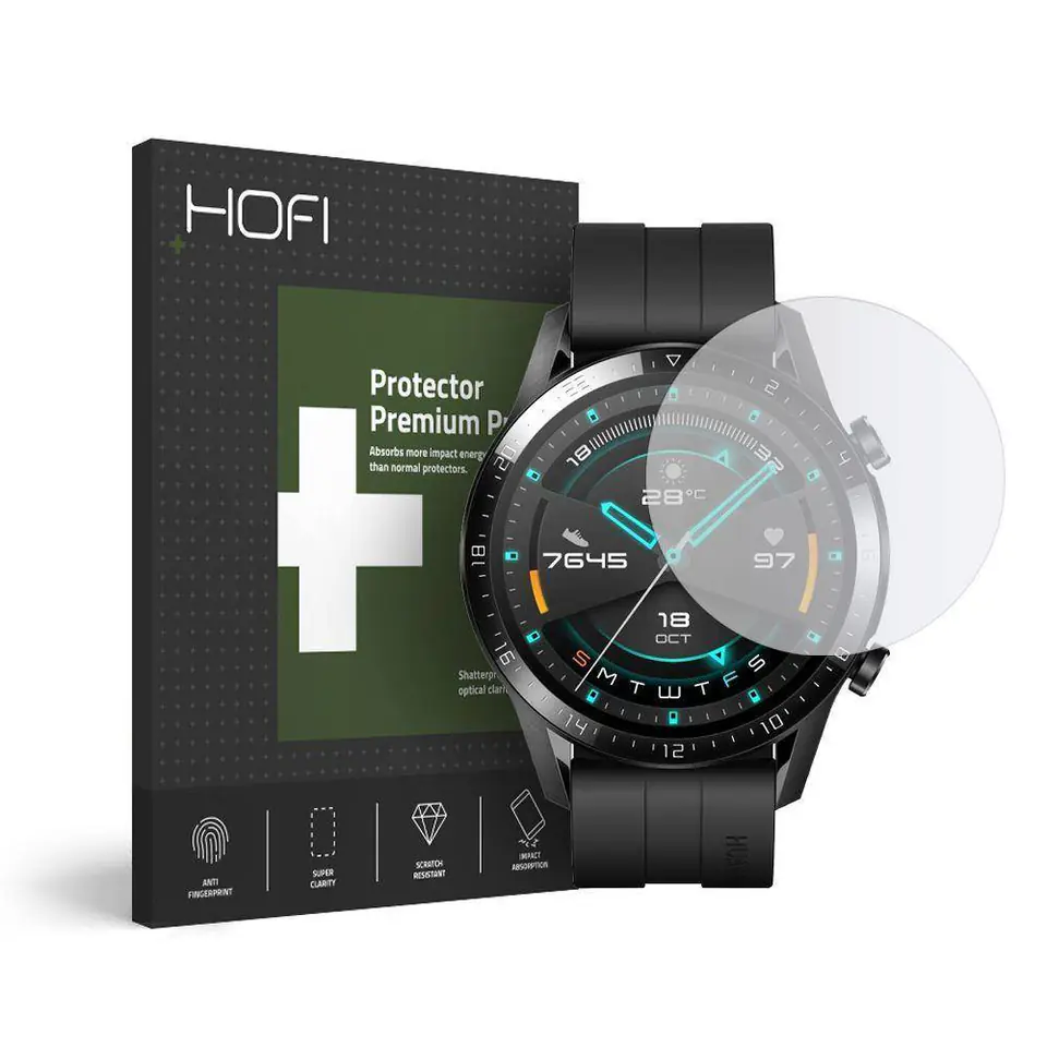 Szkło Hartowane 2.5D HUAWEI WATCH GT 2 46MM HOFI Glass Pro+ w sklepie Wasserman.eu