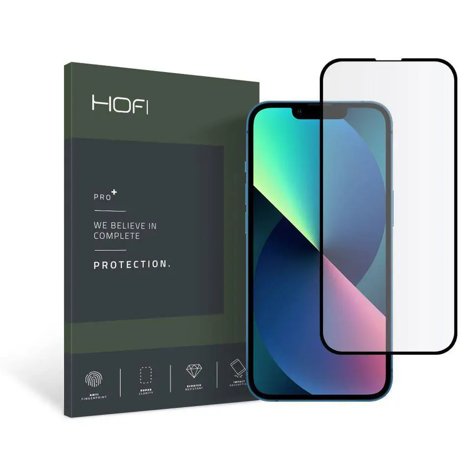 ⁨Szkło Hartowane 5D IPHONE 13 / 13 PRO HOFI Glass Pro+ czarne⁩ w sklepie Wasserman.eu