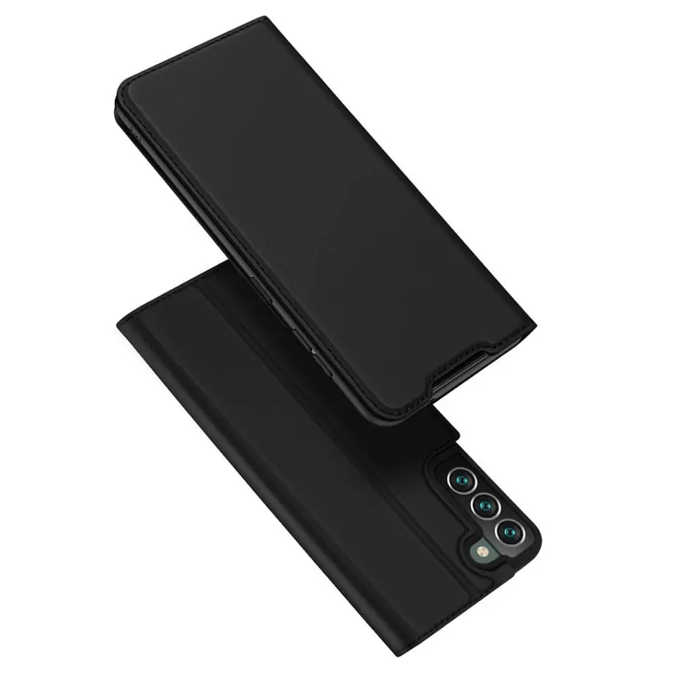 ⁨Case SAMSUNG GALAXY S22+ PLUS with Flap Eco Leather Dux Ducis Skin Leather black⁩ at Wasserman.eu