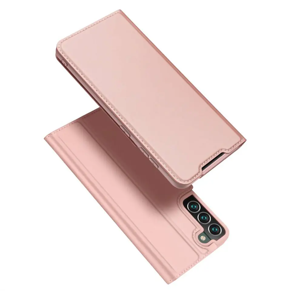 ⁨Case SAMSUNG GALAXY S22+ PLUS with Eco Flap Dux Ducis Skin Leather light pink⁩ at Wasserman.eu