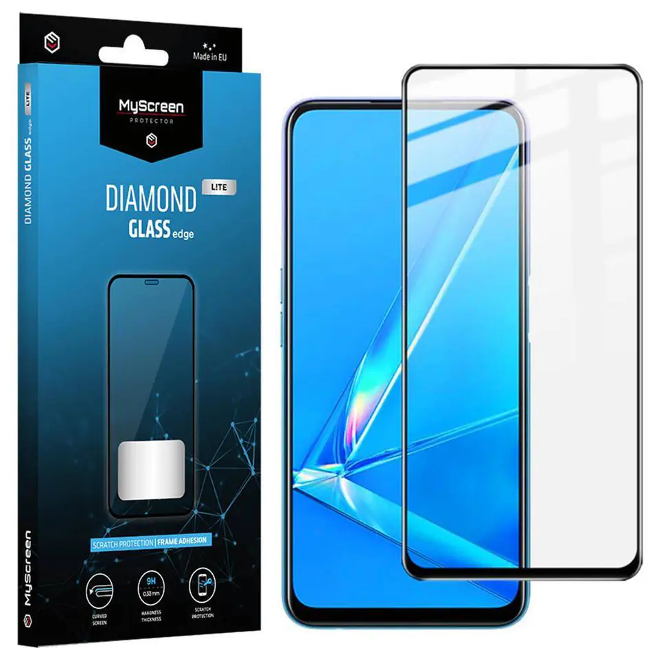 ⁨5D Tempered Glass REALME C21Y / C25Y MyScreen DIAMOND GLASS LITE edge Full Glue Black⁩ at Wasserman.eu