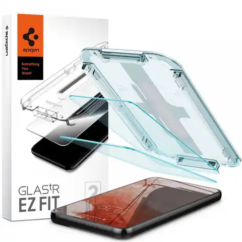 ⁨Spigen Glas.TR Samsung S906 S22 Plus 2pcs/2pcs "EZ FIT" AGL04145 tempered glass⁩ at Wasserman.eu