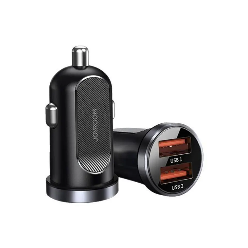 ⁨Ładowarka Samochodowa 2xUSB QC3.0 30W 5A Joyroom 2-Port Car Charger (C-A09) czarna⁩ w sklepie Wasserman.eu