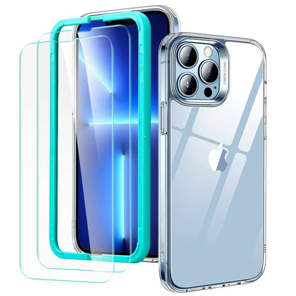 ⁨Gehäuse + gehärtetes Glas IPHONE 13 PRO ESR Classic Hybrid & Screen Shield klar transparent⁩ im Wasserman.eu