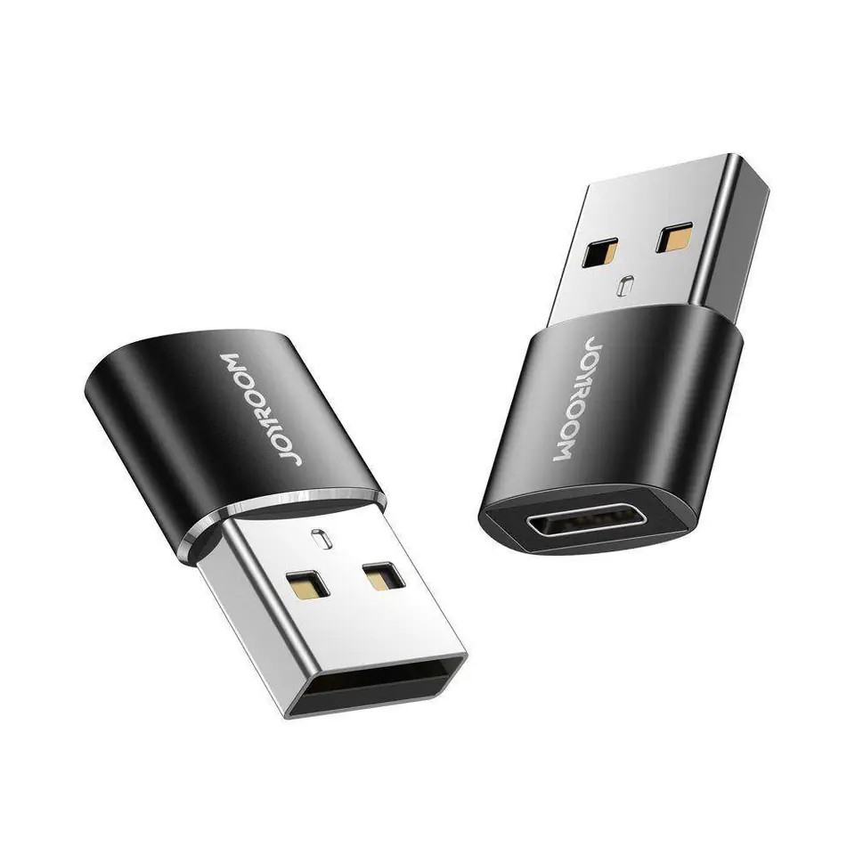 ⁨Adapter USB Typ C na USB 2.0 Przejściówka Joyroom S-H152 czarny⁩ w sklepie Wasserman.eu