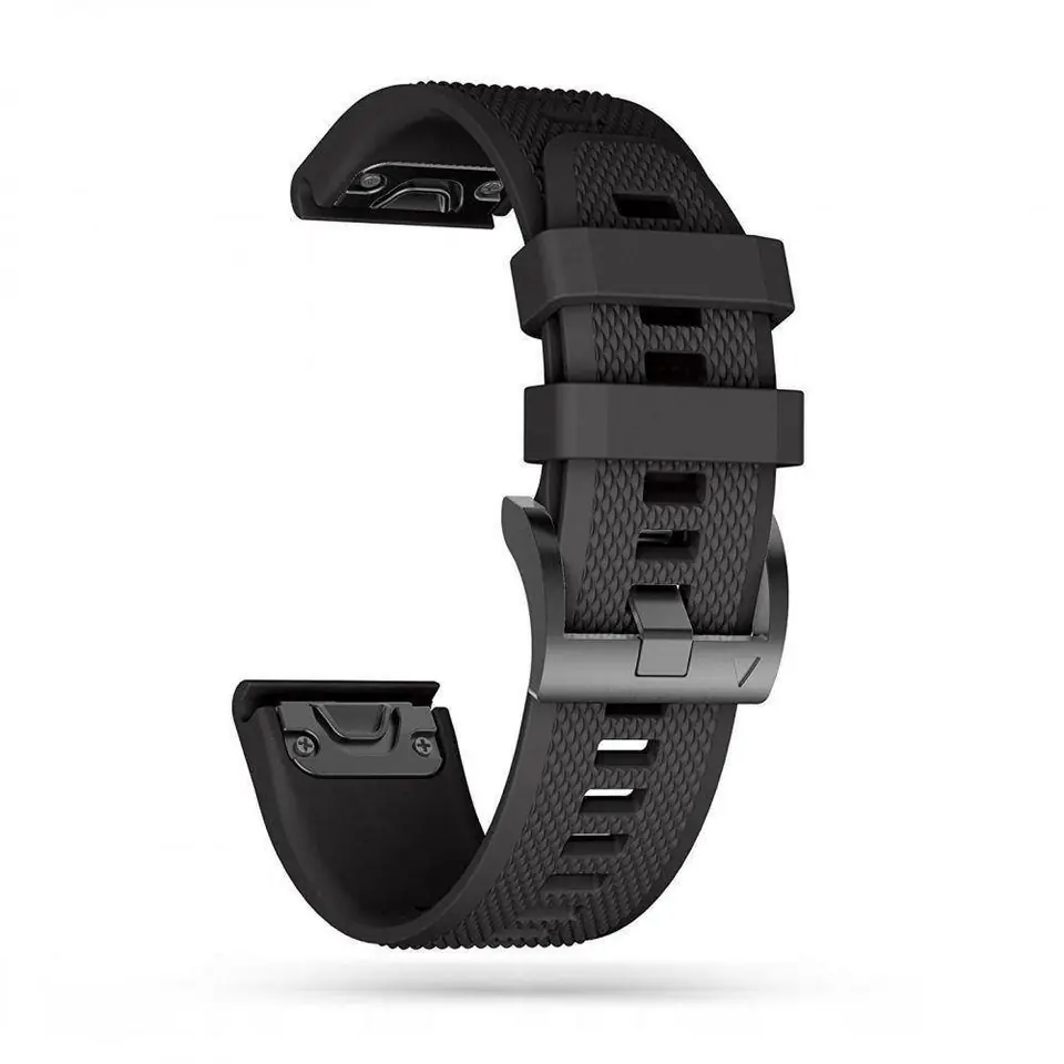 ⁨Strap for GARMIN FENIX 3 / 5X / 3HR / 5X PLUS / 6X / 6X PRO / 7X Tech-Protect Smooth black⁩ at Wasserman.eu