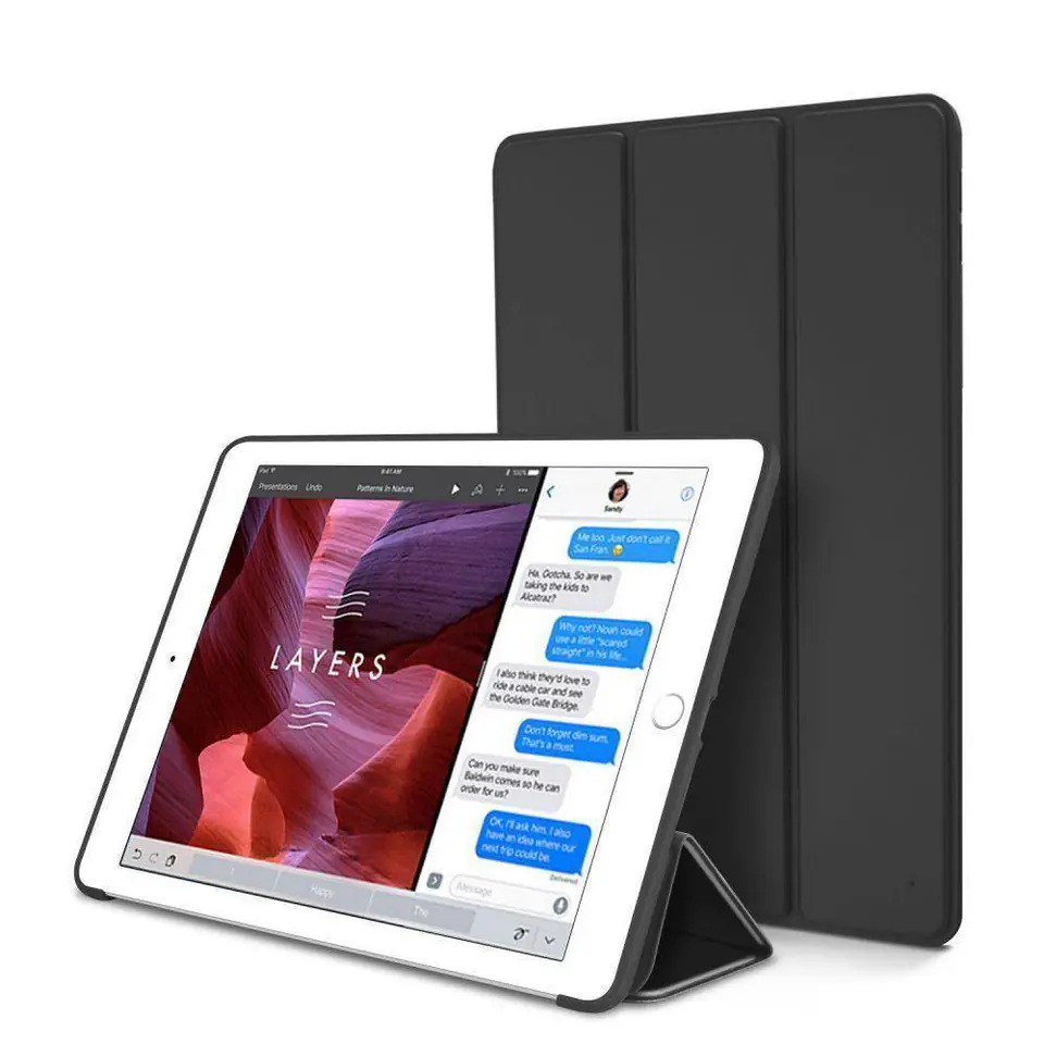 ⁨Etui APPLE IPAD Air 9.7 (2gen) Tech-Protect SmartCase czarne⁩ w sklepie Wasserman.eu