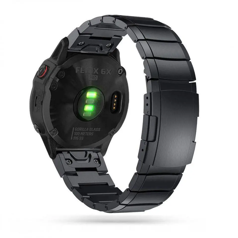 Pasek do GARMIN FENIX 5 / 6 / 6 PRO / 7 Tech-Protect Steelband czarne w sklepie Wasserman.eu