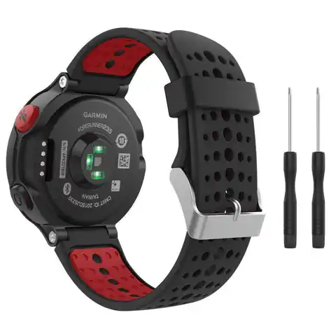 ⁨Strap for GARMIN FORERUNNER 220 / 230 / 235 / 630 / 735 Tech-Protect Smooth black-red⁩ at Wasserman.eu