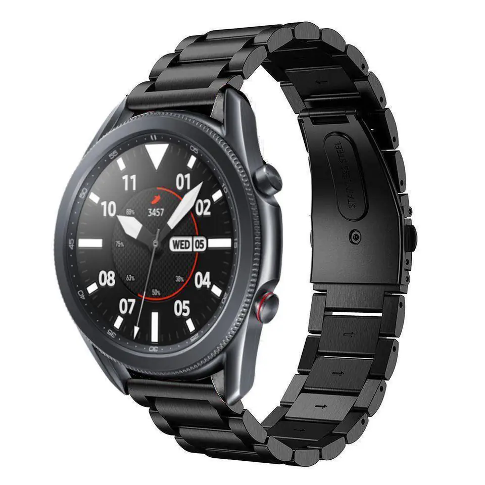 Pasek do SAMSUNG GALAXY WATCH 3 (45MM) Tech-Protect Stainless czarne w sklepie Wasserman.eu