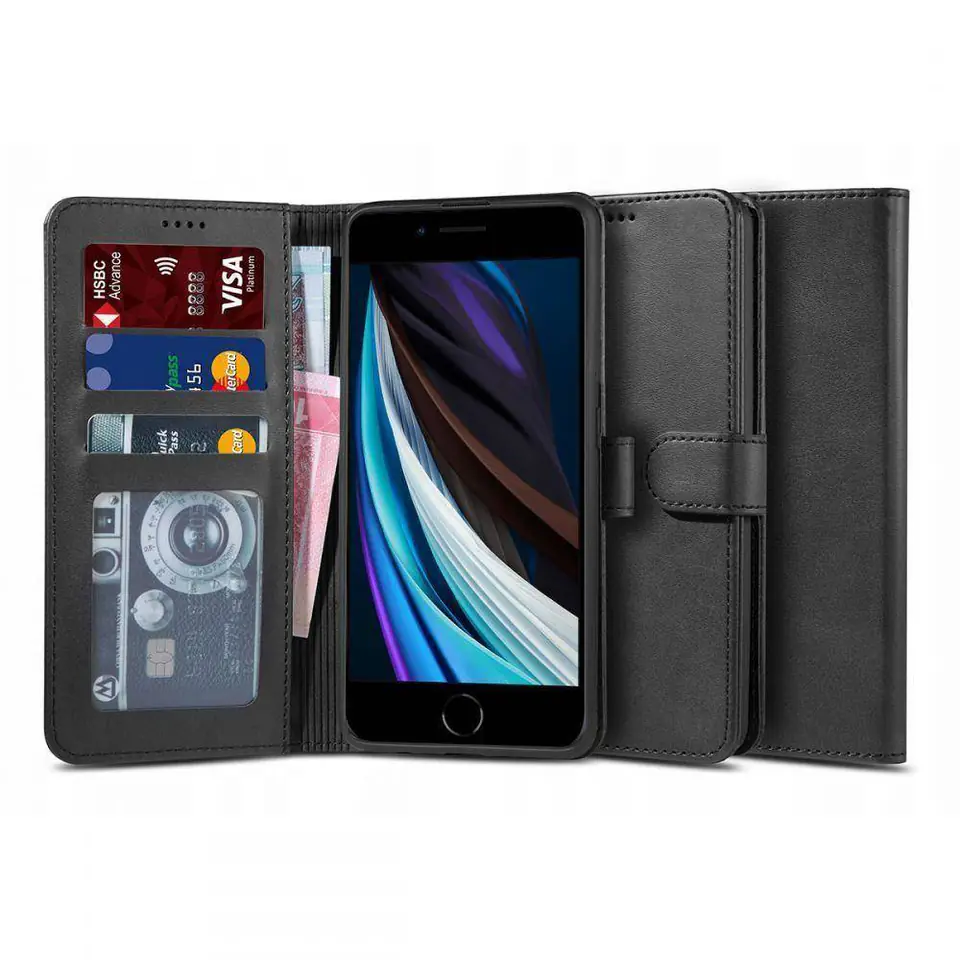 ⁨IPHONE SE 2022 / SE 2020 / 7 / 8 Tech-Protect Wallet black⁩ at Wasserman.eu