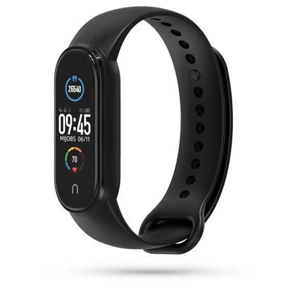 ⁨Pasek do XIAOMI MI SMART BAND 5 / 6 / 6 NFC / 7 Tech-Protect IconBand czarne⁩ w sklepie Wasserman.eu