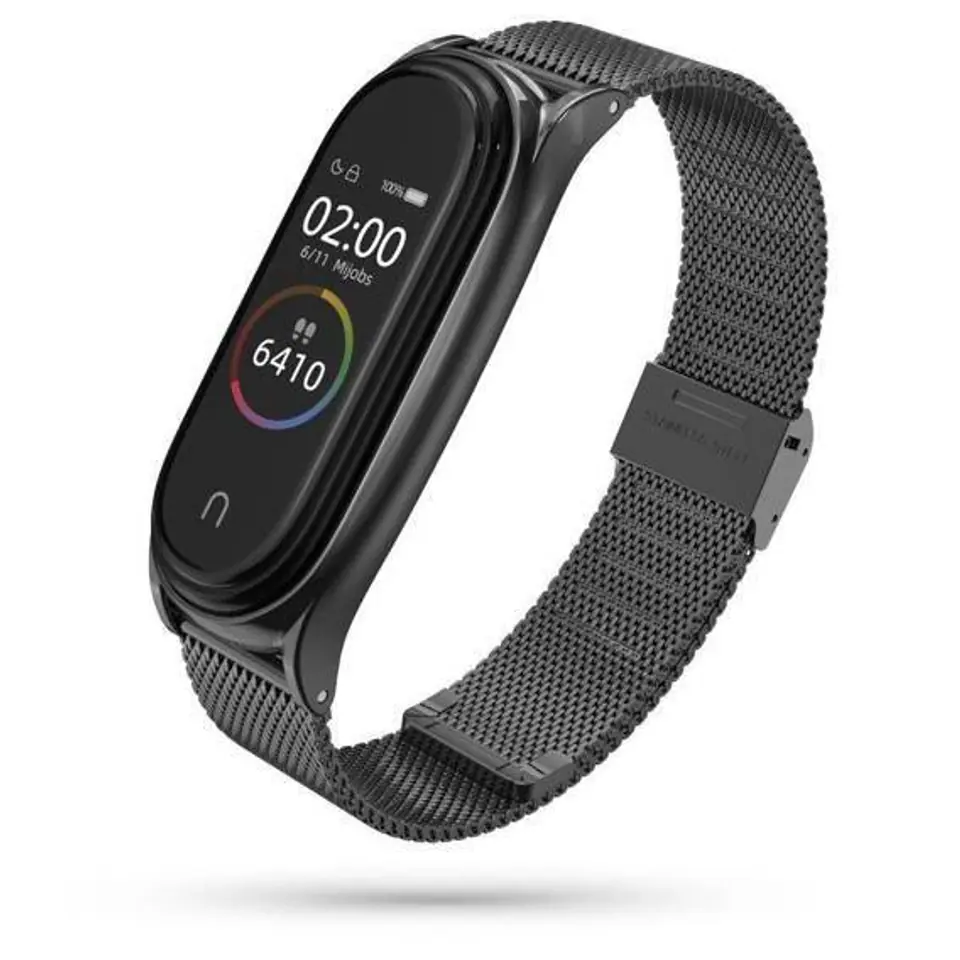 ⁨Strap for XIAOMI MI SMART BAND 5 / 6 / 6 NFC / 7 Tech-Protect Milaneseband black⁩ at Wasserman.eu