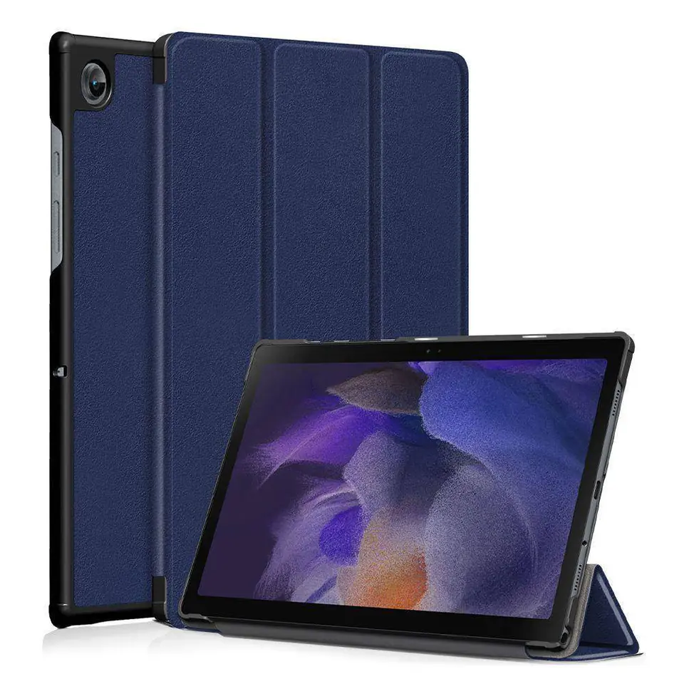 ⁨Etui SAMSUNG GALAXY TAB A8 10,5" X200 / X205 Tech-Protect SmartCase granatowe⁩ w sklepie Wasserman.eu