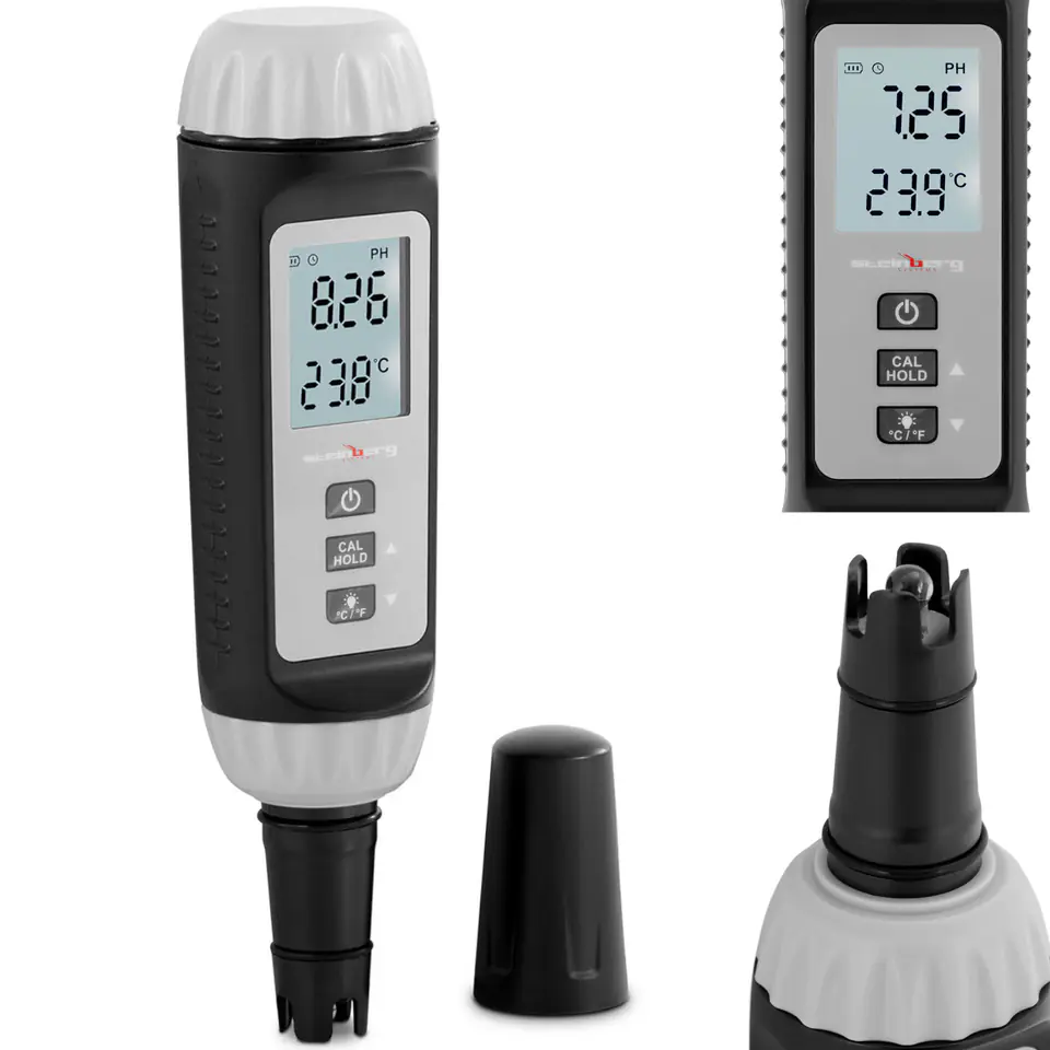 Acid meter pH meter liquid temperature electronic LCD 0-14 0-60C at Wasserman.eu
