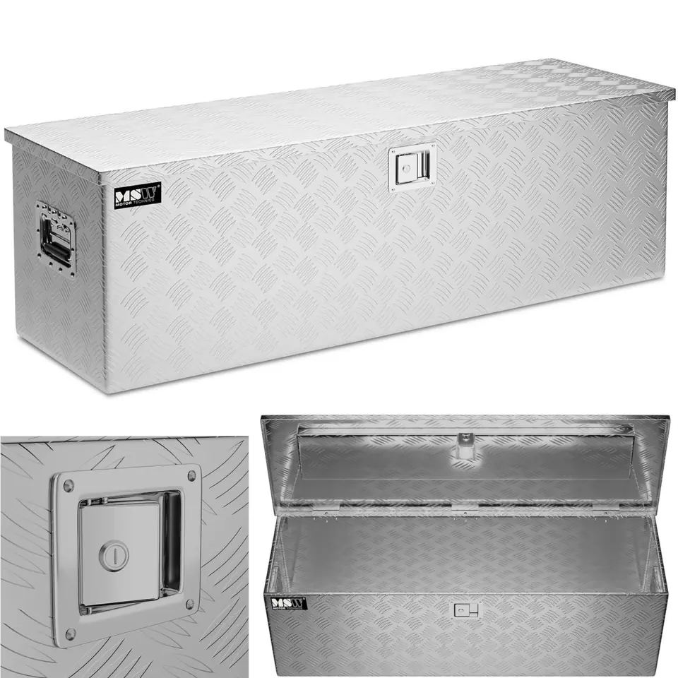 Skrzynia narzędziowa transportowa aluminiowa zamykana na klucz 150 l 124 x 38.5 x 38.5 cm w sklepie Wasserman.eu