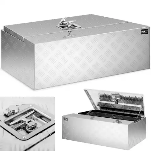 ⁨Transport tool box aluminium lockable 75 l 75 x 25 x 40 cm⁩ at Wasserman.eu