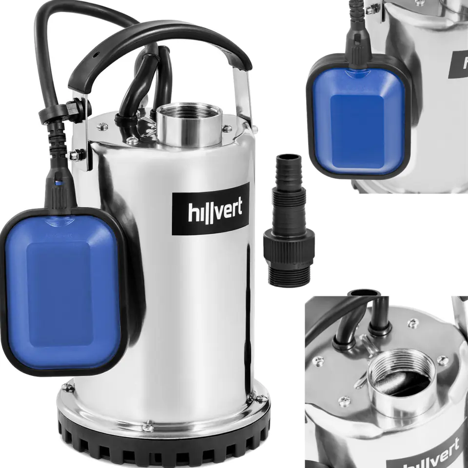 ⁨Submersible garden submersible pump steel 8.5 m3/h 550 W to 7 m⁩ at Wasserman.eu