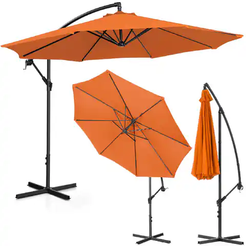 ⁨Garden umbrella on a boom round tilting diameter 300 cm orange⁩ at Wasserman.eu