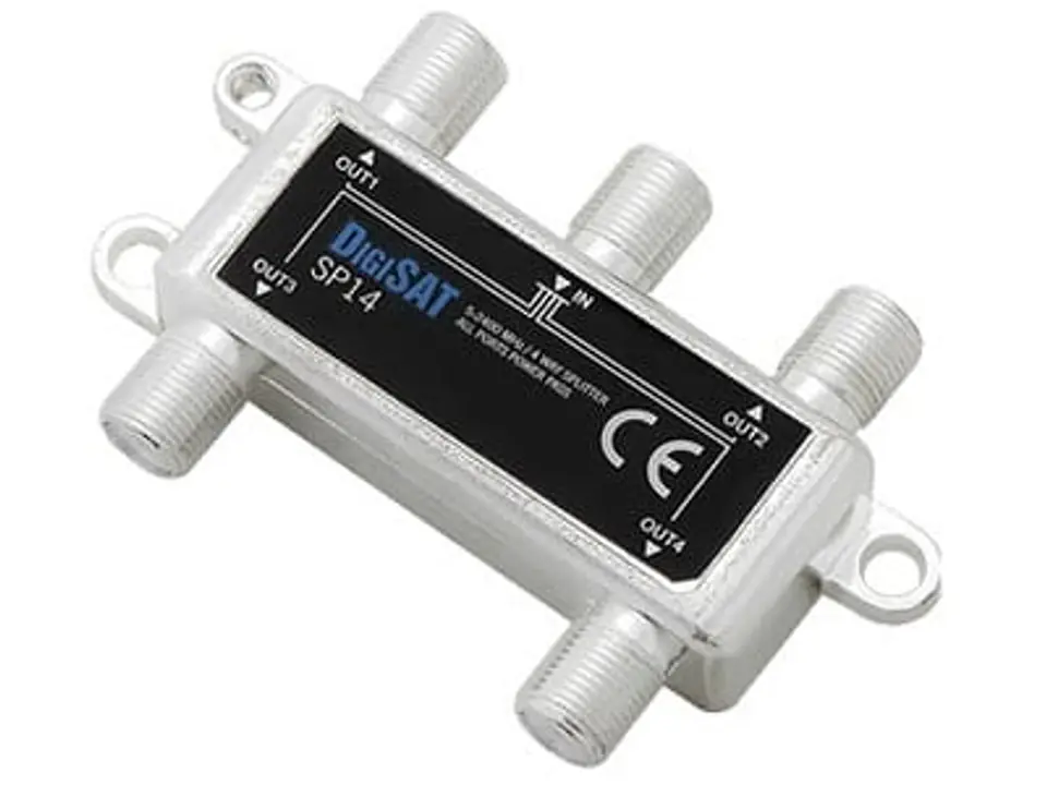 ⁨DigiSAT SP14 1x4 TV signal splitter⁩ at Wasserman.eu