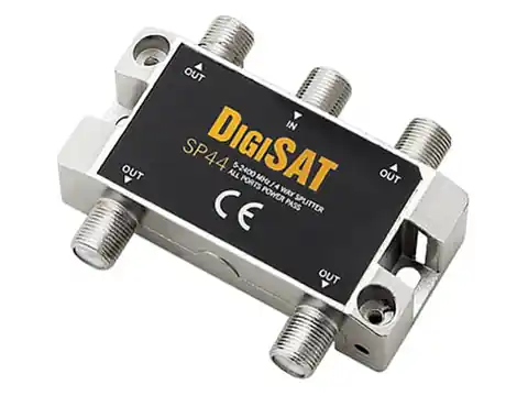 ⁨DigiSAT TV splitter 1x4 SP44 antenna splitter⁩ at Wasserman.eu