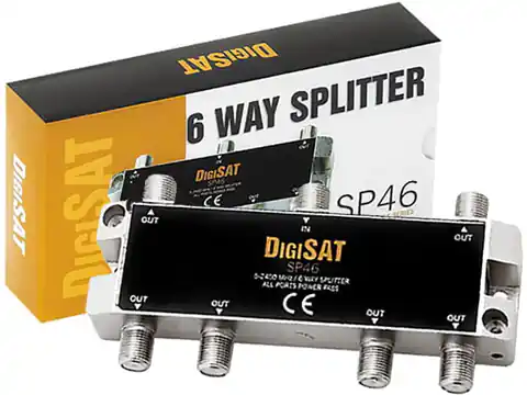 ⁨DigiSAT SP46 TV Splitter 1x6 77-214⁩ at Wasserman.eu
