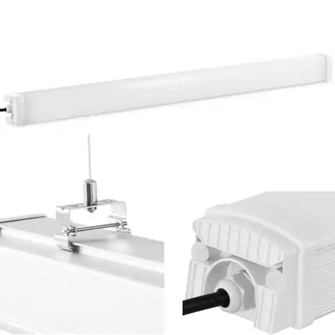 ⁨Lampa oprawa LED wodoodporna hermetyczna do magazynu kurnika IP65 4400 lm 120 cm 40 W⁩ w sklepie Wasserman.eu
