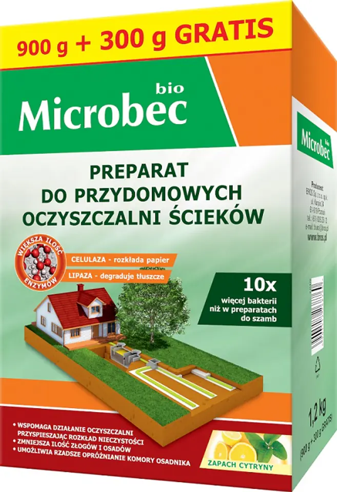 ⁨Microbec BIO for home sewage treatment plants 1.2 kg Bros 1833⁩ at Wasserman.eu