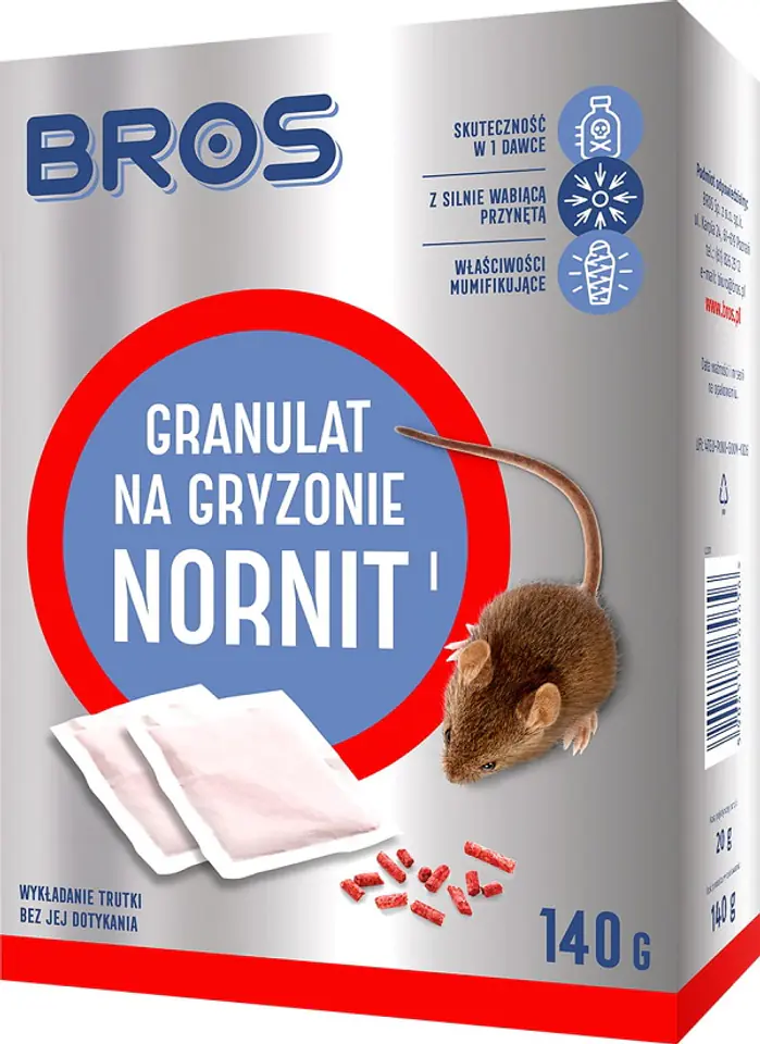 ⁨Granules for rodents Bros Nornit 140g⁩ at Wasserman.eu