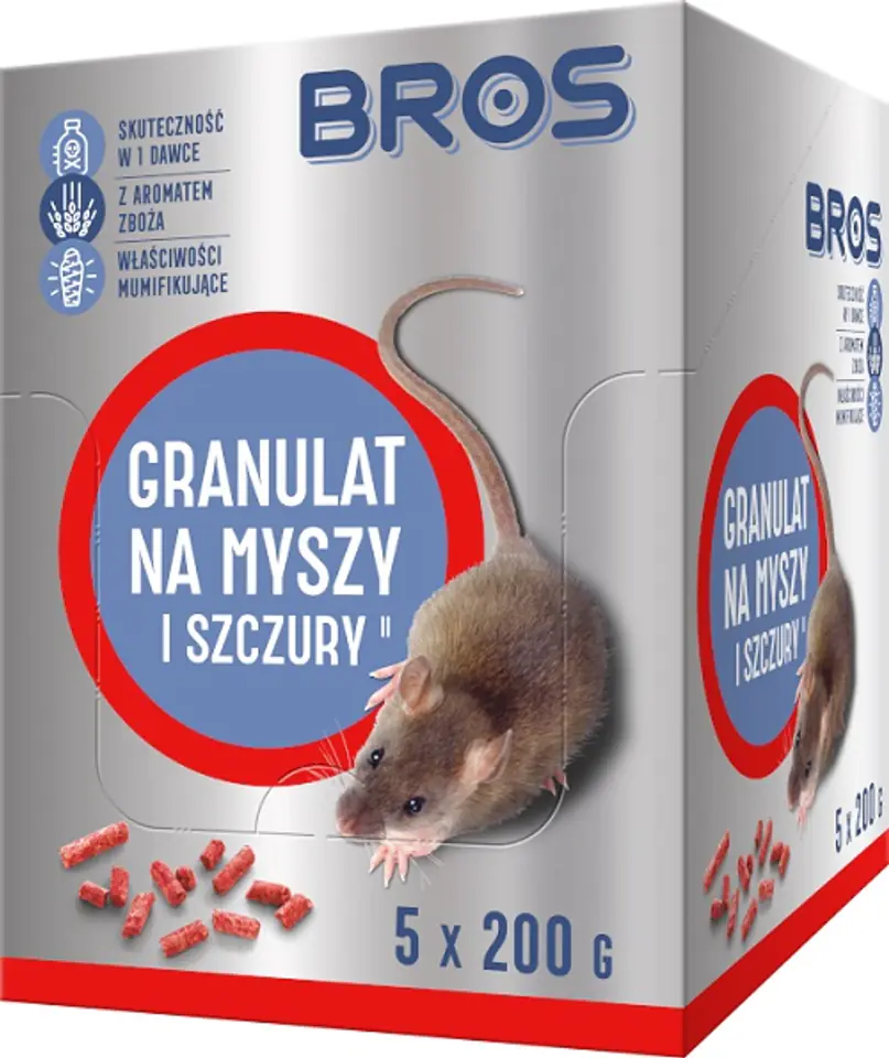 ⁨GRANULES FOR MICE AND RATS 1KG - 5 SACHETS 200G⁩ at Wasserman.eu