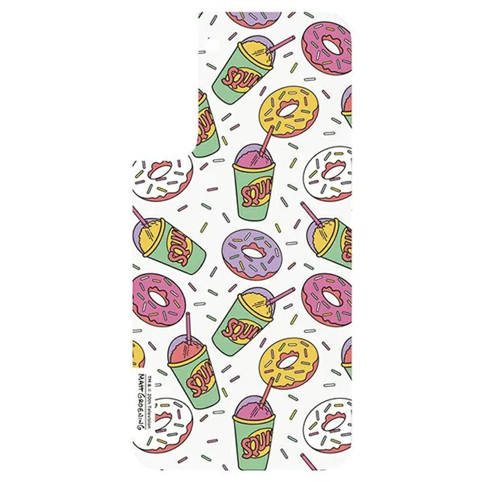 ⁨Panel Samsung GP-TOU021HOOPW do etui Frame Cover do Galaxy S22+ Simpsons Donut biały/white⁩ w sklepie Wasserman.eu