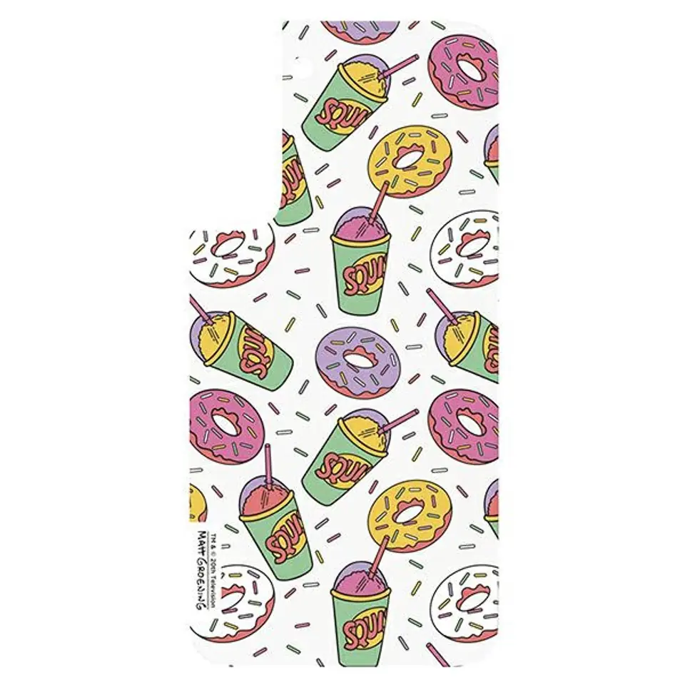 ⁨Panel Samsung GP-TOU021HOVPW do etui Frame Cover do Galaxy S22 Simpsons Donut biały/white⁩ w sklepie Wasserman.eu