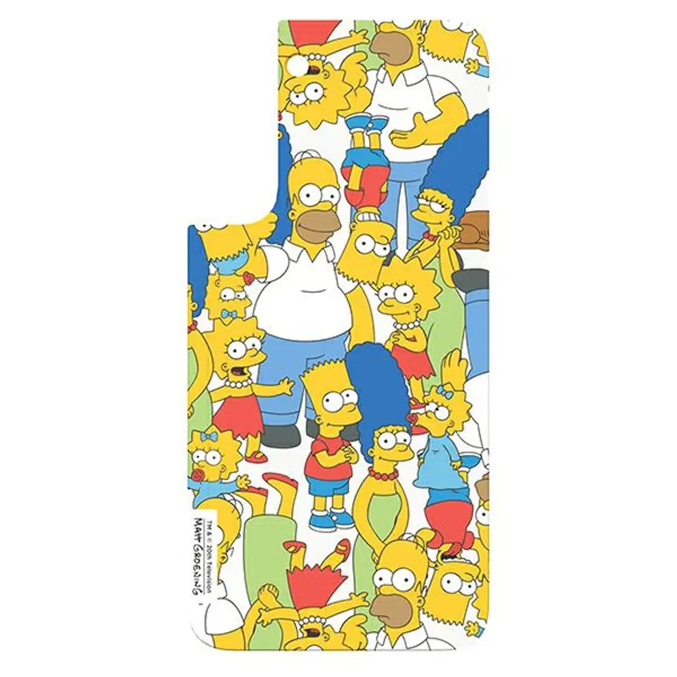 ⁨Panel Samsung GP-TOU021HOWYW do etui Frame Cover do Galaxy S22 Simpsons Mix biały/white⁩ w sklepie Wasserman.eu