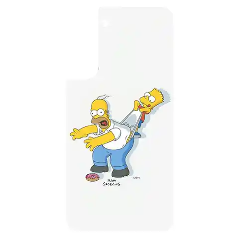 ⁨Panel Samsung GP-TOU021HOXYW do etui Frame Cover do Galaxy S22 Simpsons Homer biały/white⁩ w sklepie Wasserman.eu