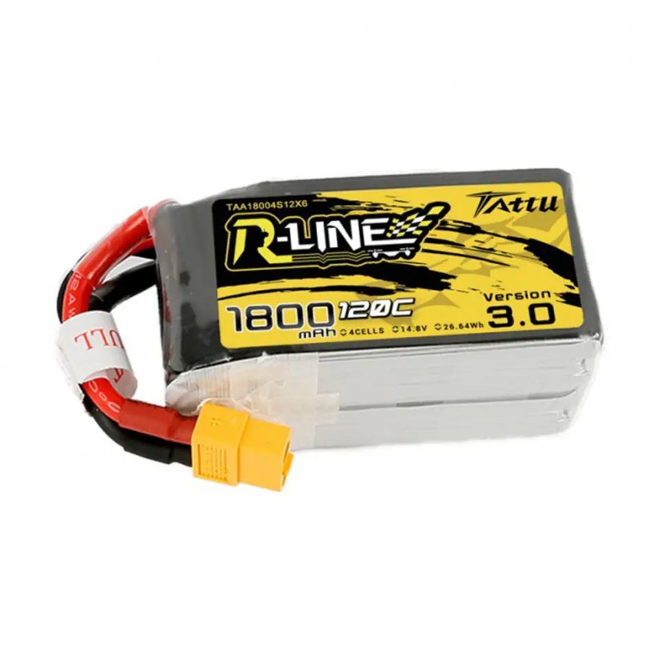 ⁨1800mAh 14.8V 120C TATTU R-Line Gens Ace XT60⁩ w sklepie Wasserman.eu