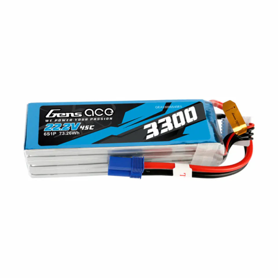 ⁨3300mAh 22.2V 45C Gens Ace EC5⁩ at Wasserman.eu