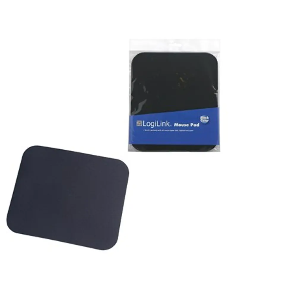 ⁨Logilink Mousepad Black, 220 x 250 mm⁩ at Wasserman.eu