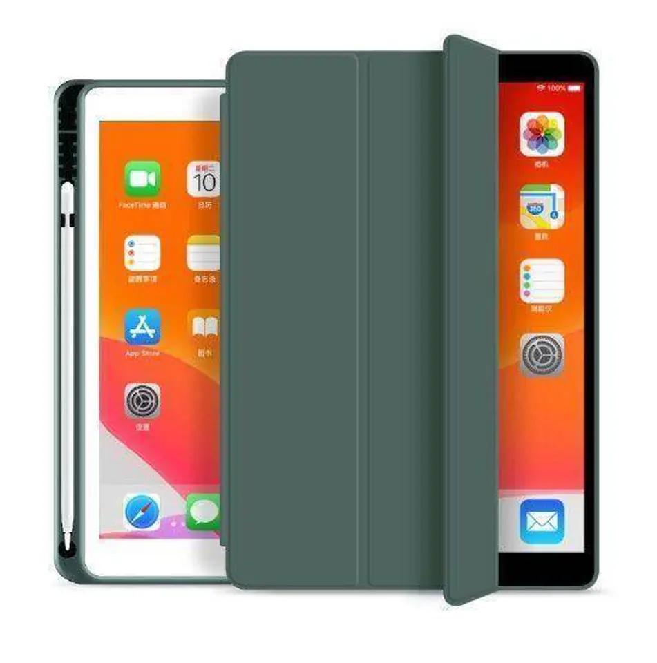 ⁨iPad Case 10.2" 2019 / 2020 / 2021 Tech-Protect SC Pen dark green⁩ at Wasserman.eu