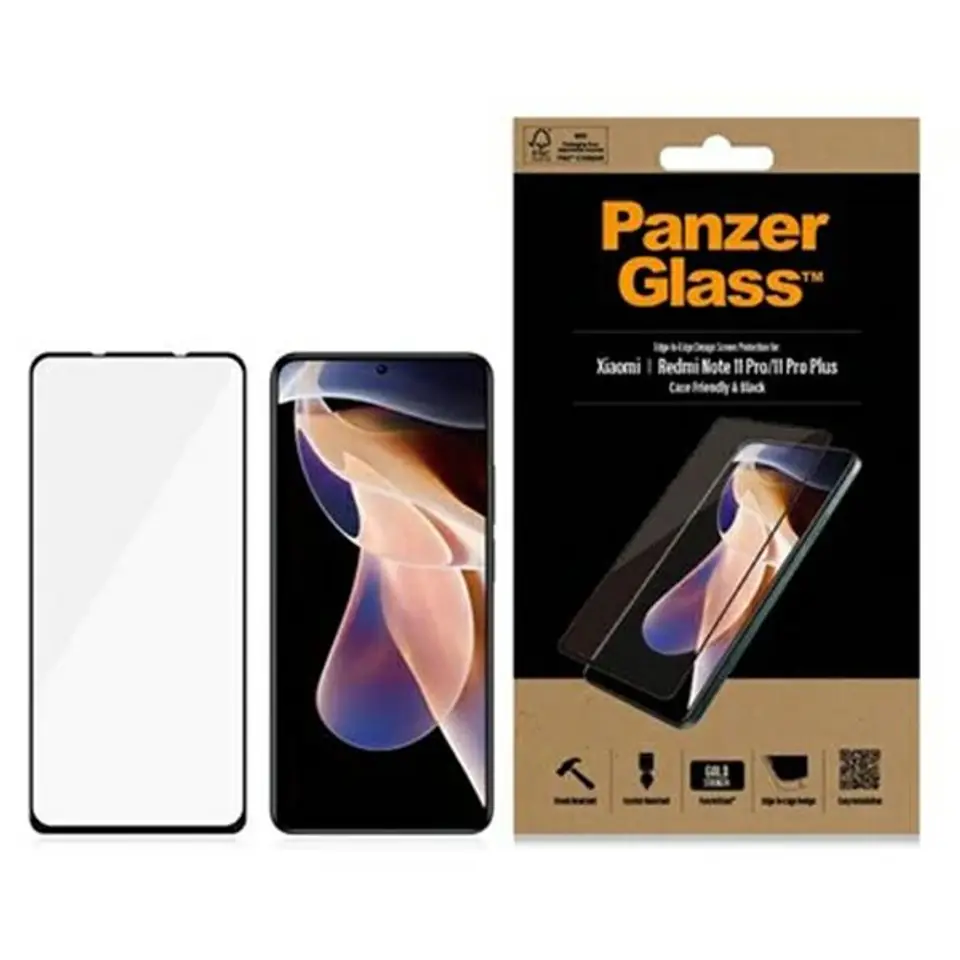 ⁨PanzerGlass E2E Regular Xiaomi Redmi Note 11 Pro/11 Pro+ 5G Case Friendly black/black⁩ at Wasserman.eu