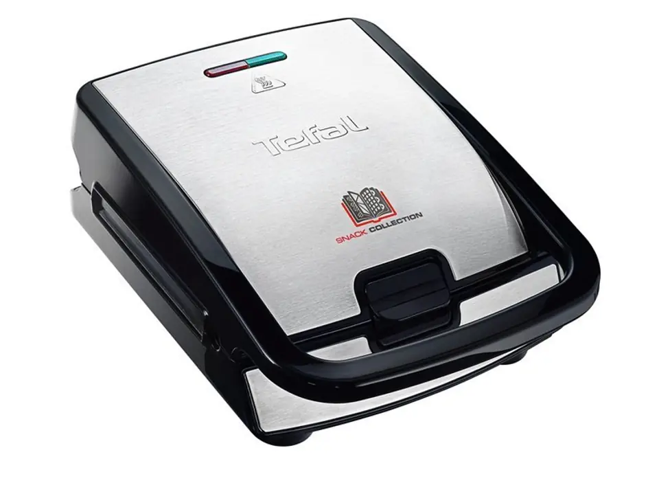 ⁨TEFAL Sandwich Maker SW854D 700 W, ilość płyt 4, ilość ciastek 2, czarny/stal nierdzewna⁩ w sklepie Wasserman.eu