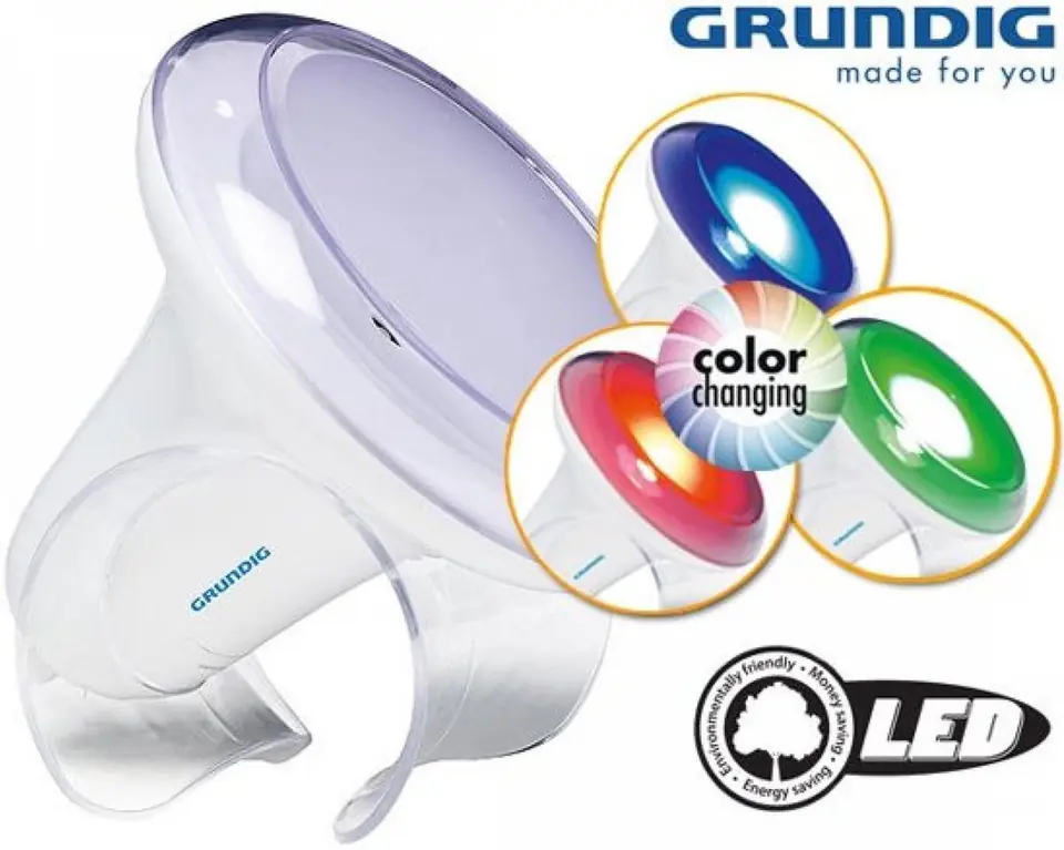 ⁨Grundig - RGB Mood light, color changing, with remote control⁩ at Wasserman.eu