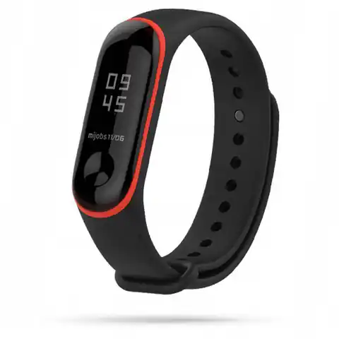 ⁨Strap for XIAOMI MI BAND 3 / 4 Tech-Protect Smooth black-red⁩ at Wasserman.eu