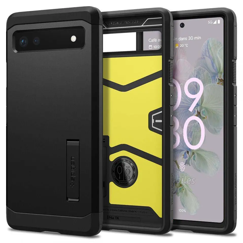 ⁨Case GOOGLE PIXEL 6A Spigen Tough Armor black⁩ at Wasserman.eu